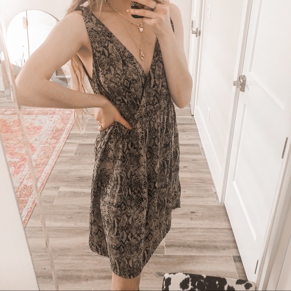 Converse Dresses & Skirts - CONVERSE SNAKE PRINT BABYDOLL TANK DRESS